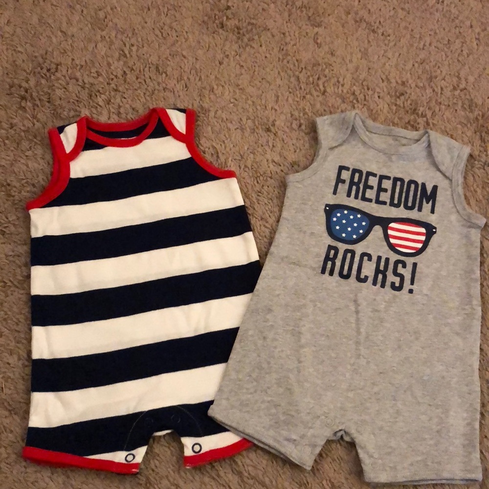 NWT Boy Short Sleeveless Rompers Set Boy 3m